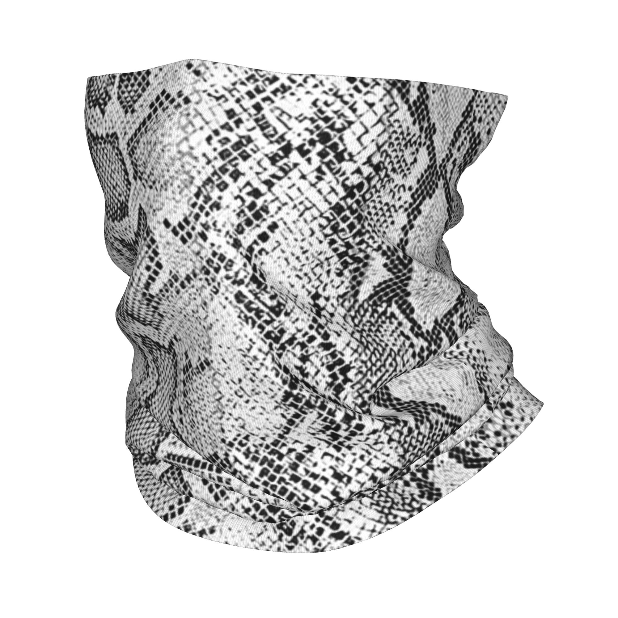Bandana Blank White - وشاح متعدد الاستخدامات بنمط جلد الثعبان