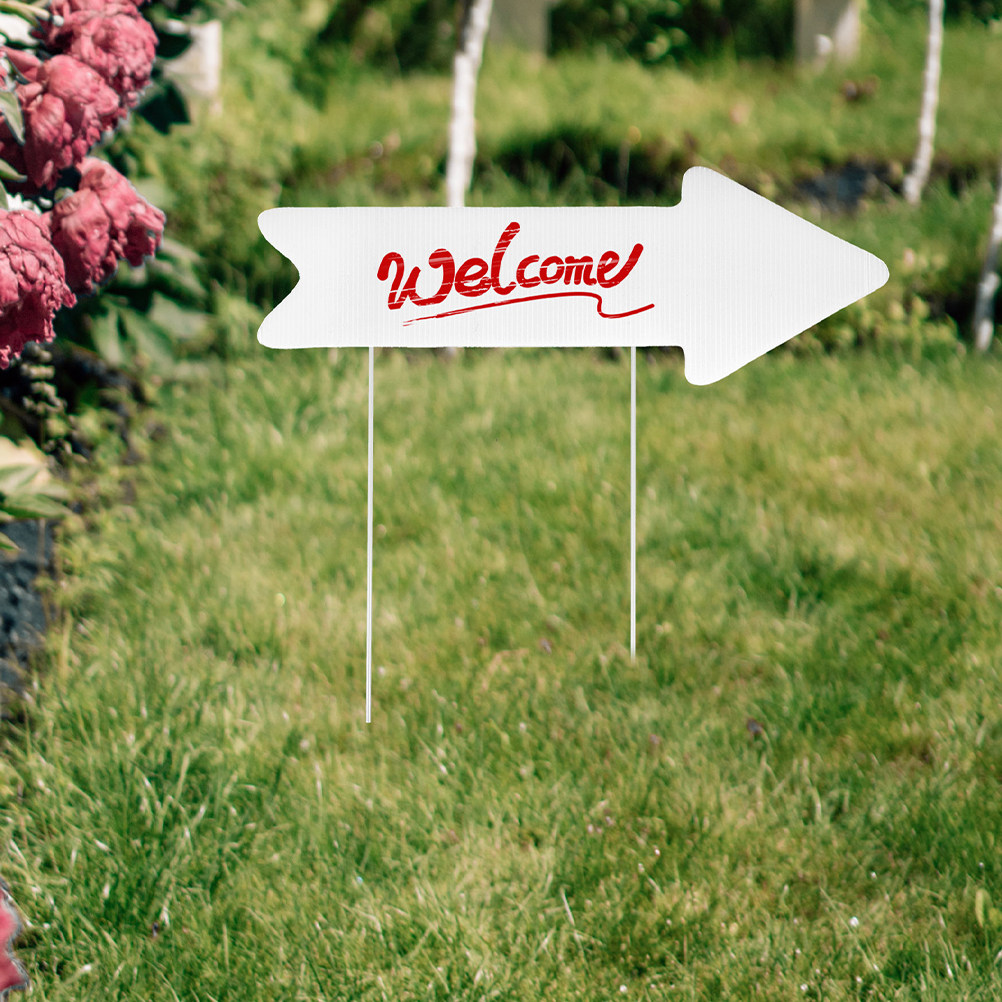 Yard Sign Blank - قطعتان من لافتات الحديقة الفارغة المصنوعة