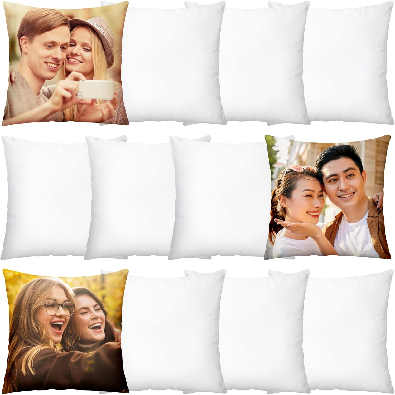 Pillow Cover Sublimation - 20 قطعة من أغطية الوسائد البيضاء