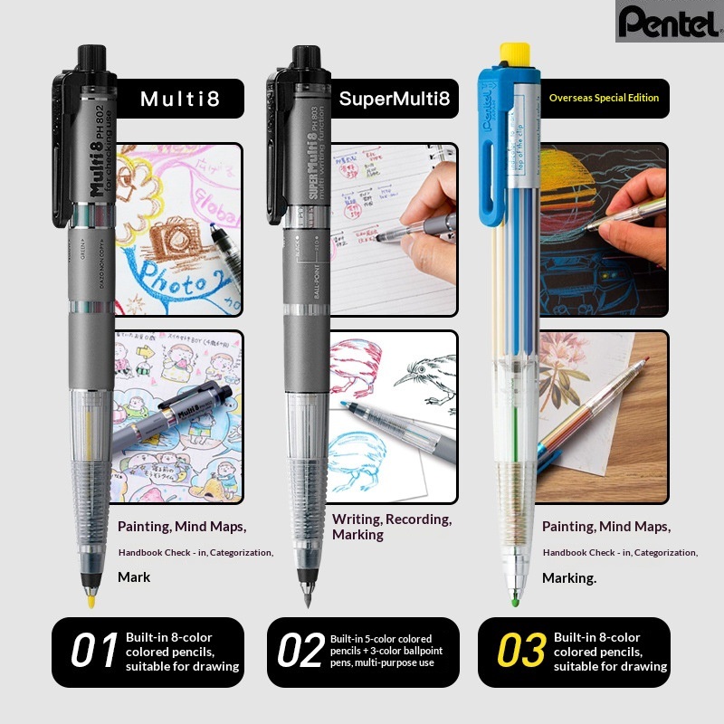Pentel Pen Energel - مجموعة أقلام رصاص ميكانيكية يابانية أصلية