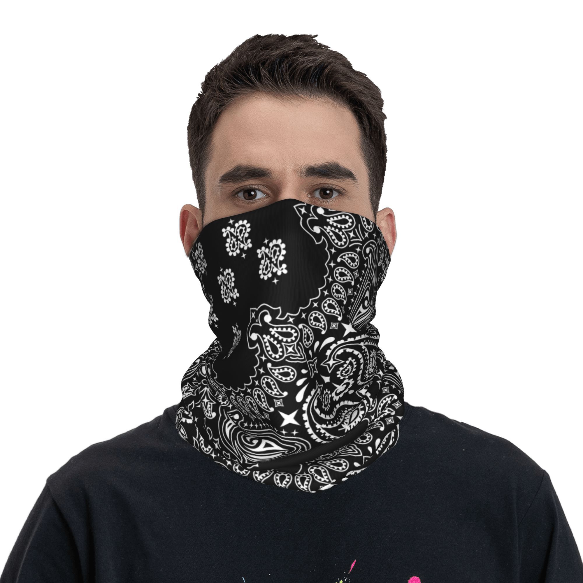 مخصص أبيض وأسود بيزلي باندانا  - مراجعة Bandana Blank White وسعره