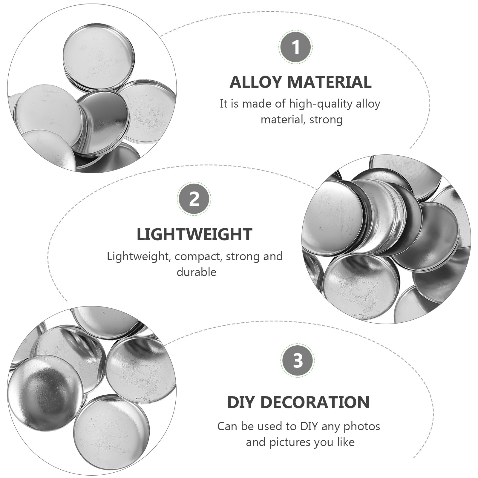 100 مجموعة من مواد صنع الشارات - مراجعة Button Badge Blank وسعره